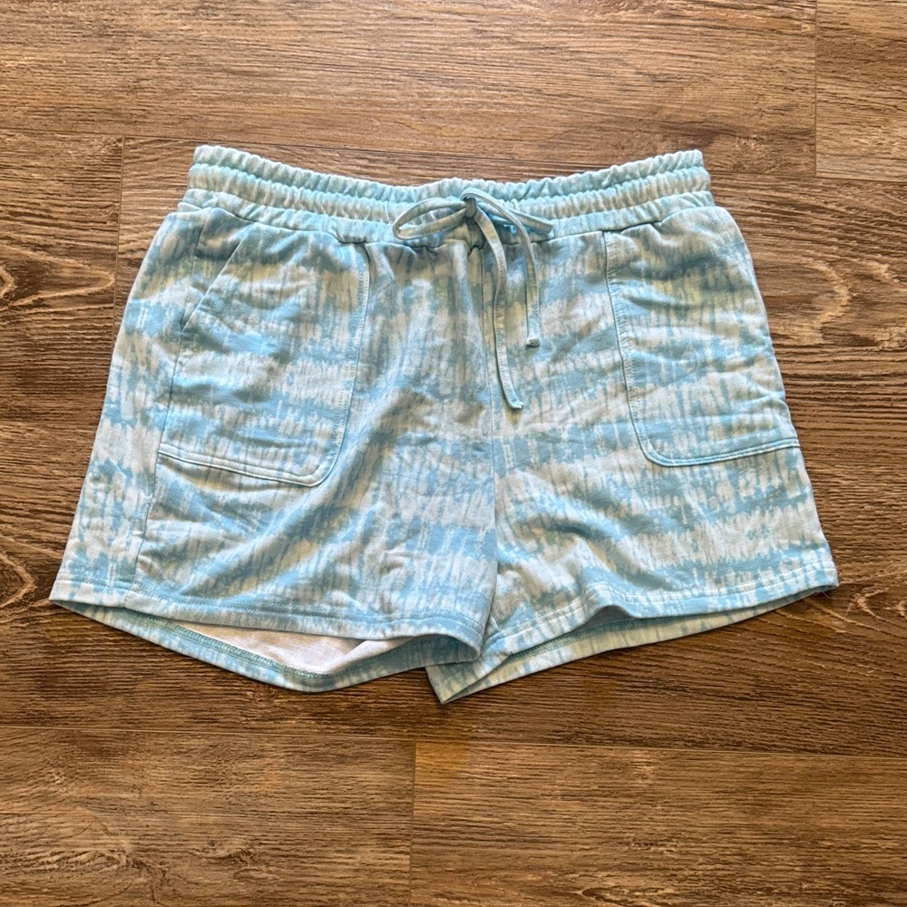 Rae Dunn Blue Tie-Dye Shorts
